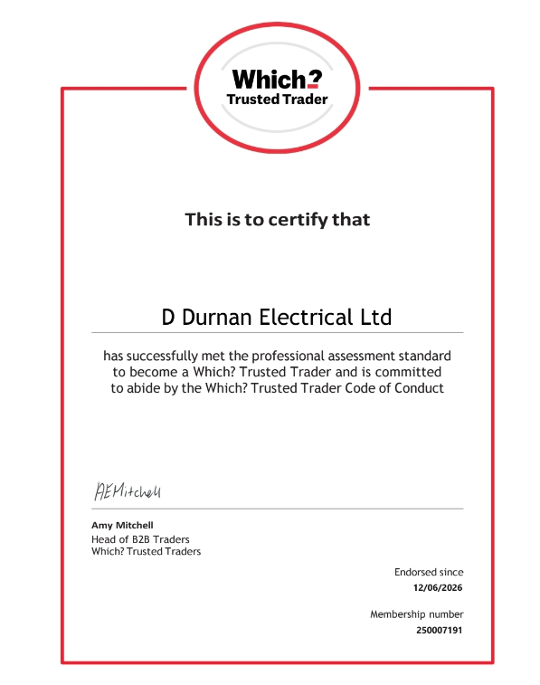 Which? Trusted Trader Certificate