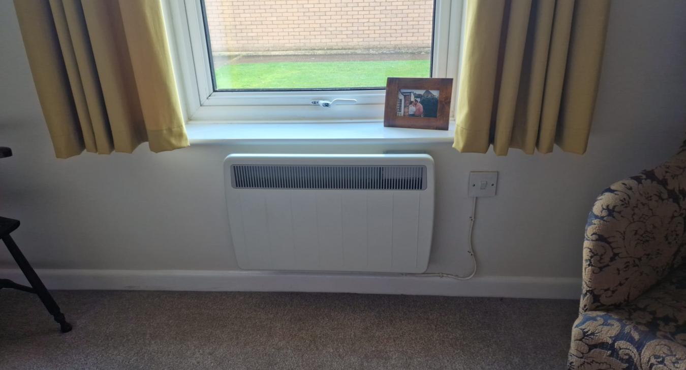 Old electric heating before replacement by D Durnan Electrical Highbridge 