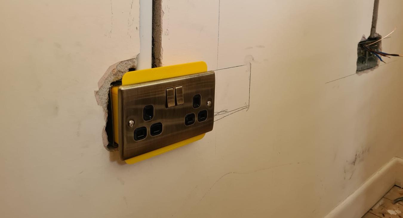 Extra socket installation in Highbridge by D Durnan Electrical