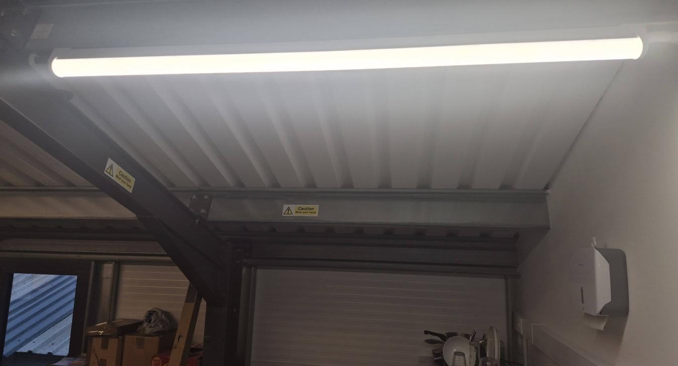 This commercial space in Burnham-on-Sea contact us to brighten up their space.  We are able to upgrade lighting for both commercial and domestic customers, if you'd like to enquire give us a call or get in touch today!